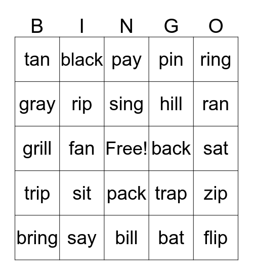 1-10 chunks Bingo Card