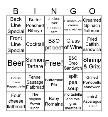 Bingo Friday Bingo Card