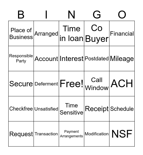Bingo Card