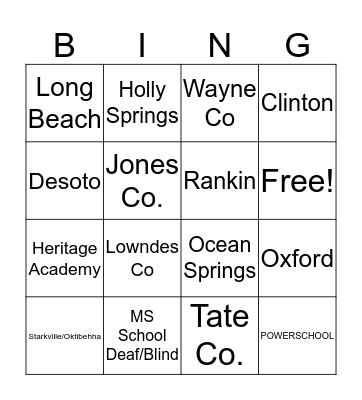 PSUG Bingo Card