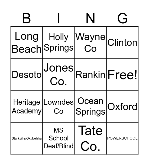 PSUG Bingo Card