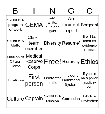 LPSCS SLO review :) Bingo Card