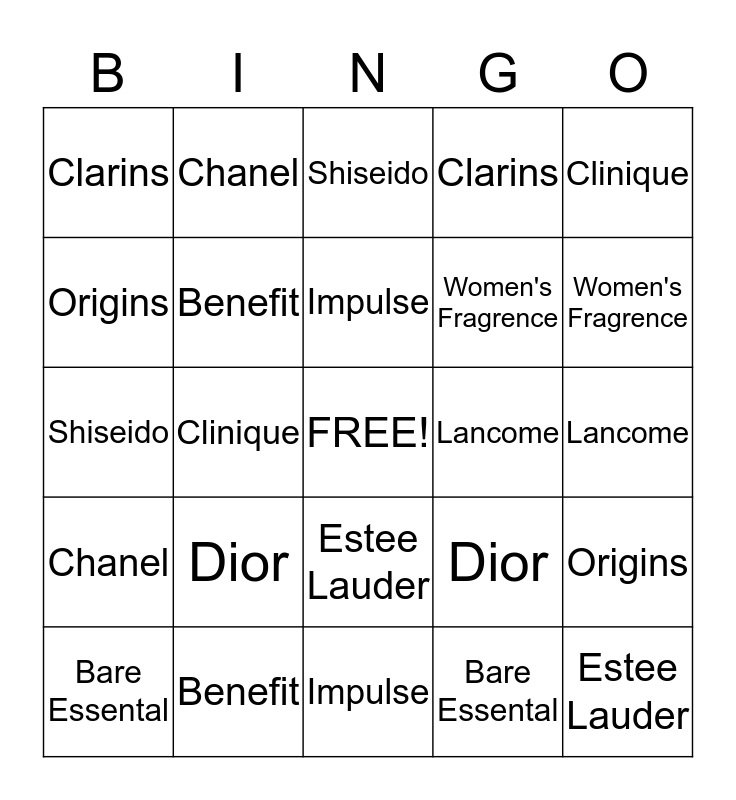 Beach Blanket Bingo Card