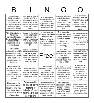 Period 3 Bingo Card