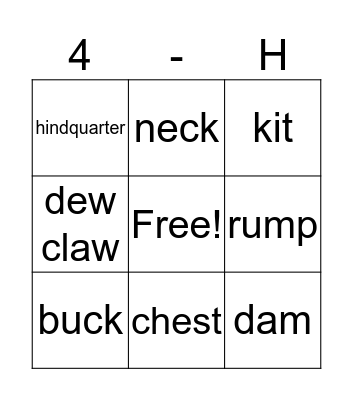 Bunny Bingo Card