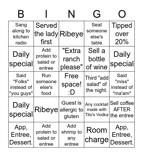 JBBG Server Bingo! Bingo Card