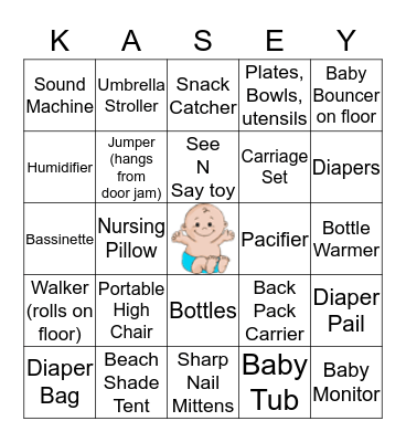 BABY SHOWER BINGO Card