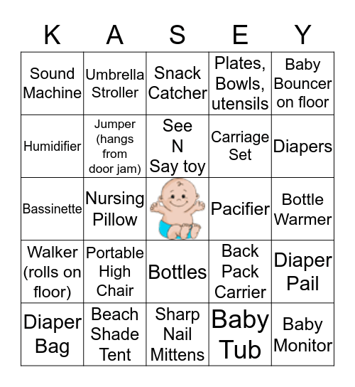 BABY SHOWER BINGO Card