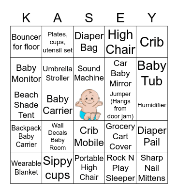 BABY SHOWER BINGO Card