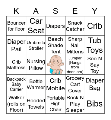 BABY SHOWER BINGO Card