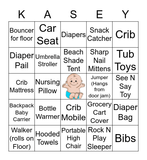BABY SHOWER BINGO Card