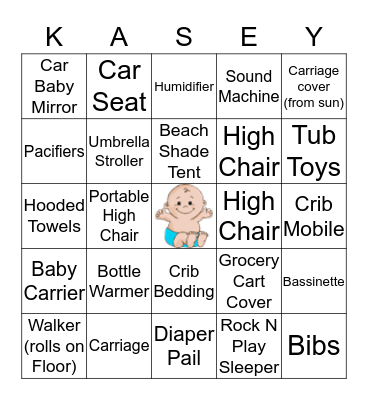 BABY SHOWER BINGO Card