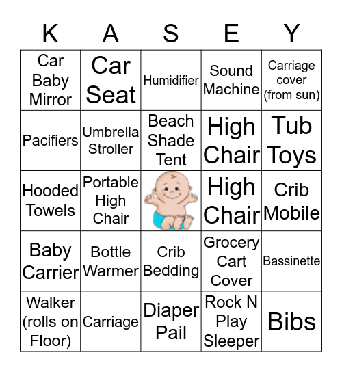 BABY SHOWER BINGO Card