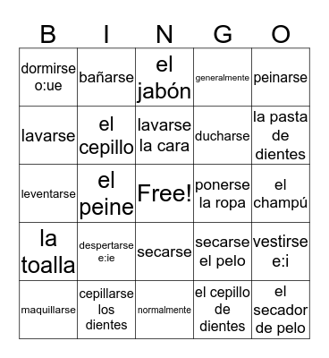 Unit 8 Chapter 1 Bingo Card