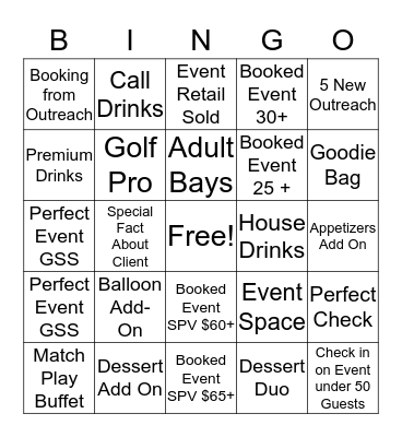 Sales Consultant  Bingo Card