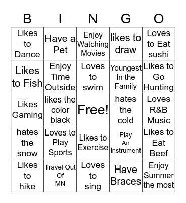 Bingo Card