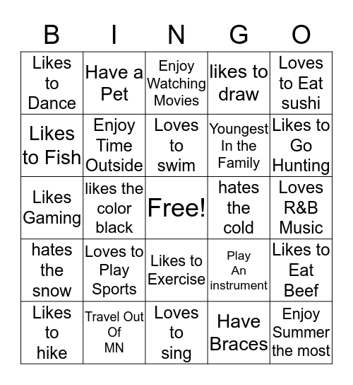 Bingo Card