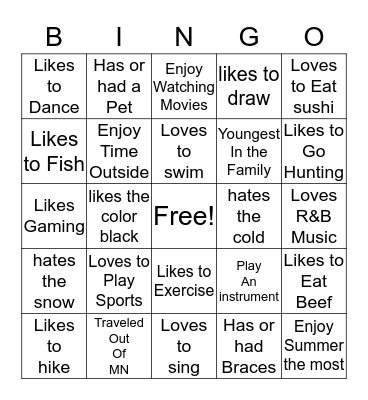 Bingo Card