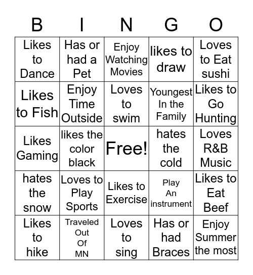 Bingo Card