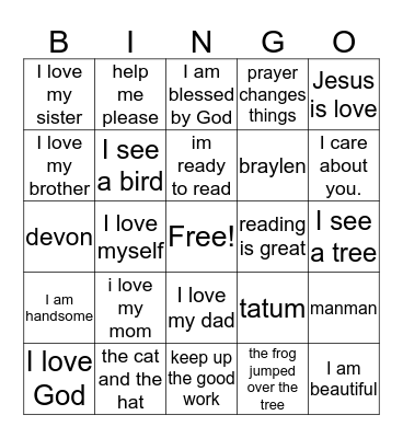 Motivation  Bingo Card