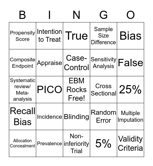 EBM Bingo Card