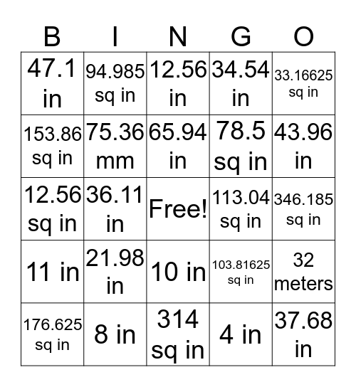 Circle BINGO!! Bingo Card