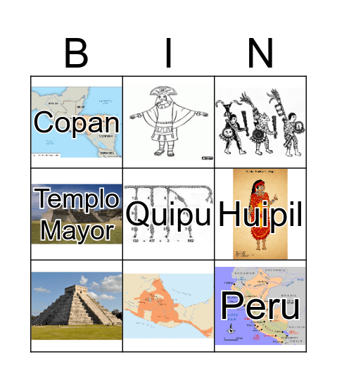 Pueblos Indígenas Bingo Card