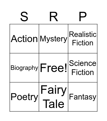 Summer Reading Program Bingo Card