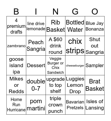 Clubhouse Bingo Card