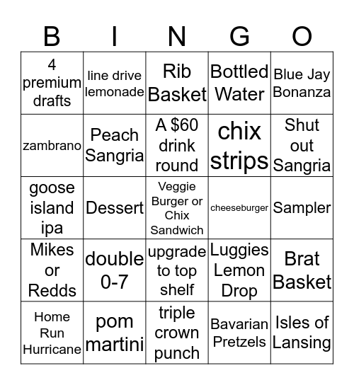 Clubhouse Bingo Card