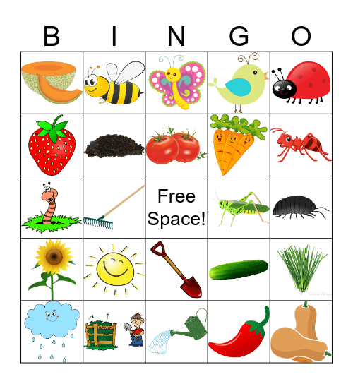 Gardening Bingo Card