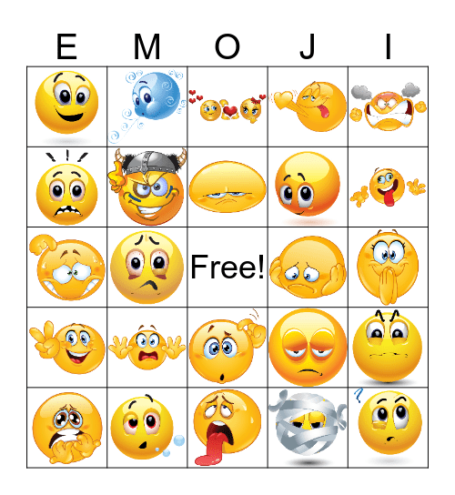 Emoji Bingo Card