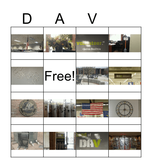 Where in DAV Bingo Card