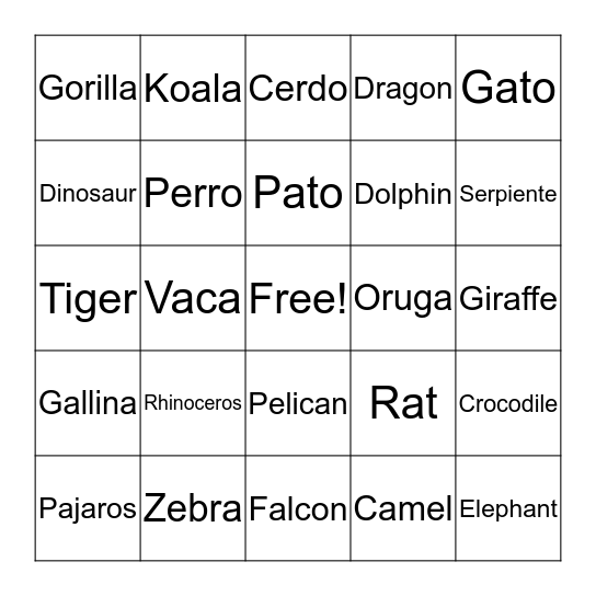 Loteria Bingo Card