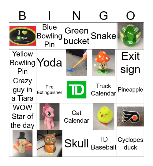 Bring You Child to Work Day Bingo Card
