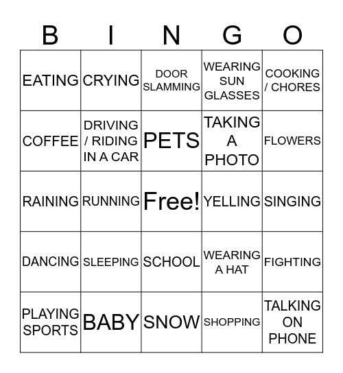 LAURIE'S MOVIE PARTY  Bingo Card