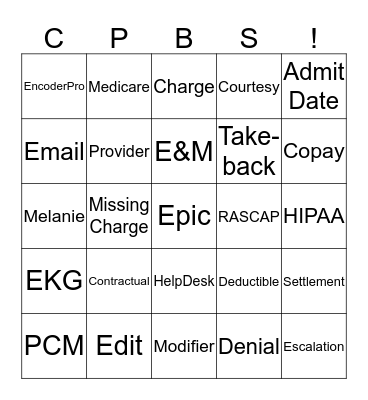 CPBS BINGO Card