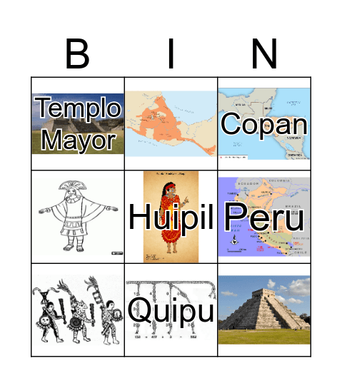 Pueblos Indígenas Bingo Card