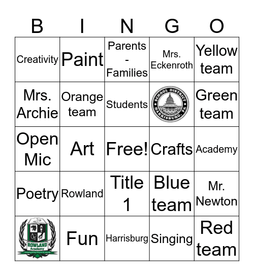 Rowland Academy  Bingo Card