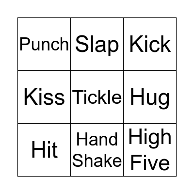 Personal Safety  Bingo Card