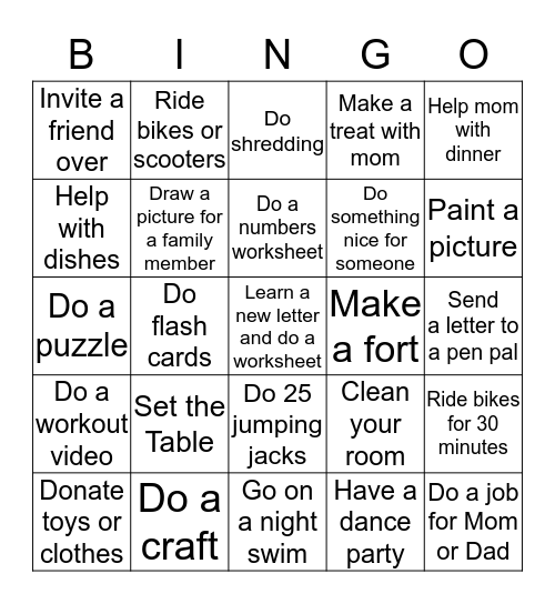 Miles   Bingo Card