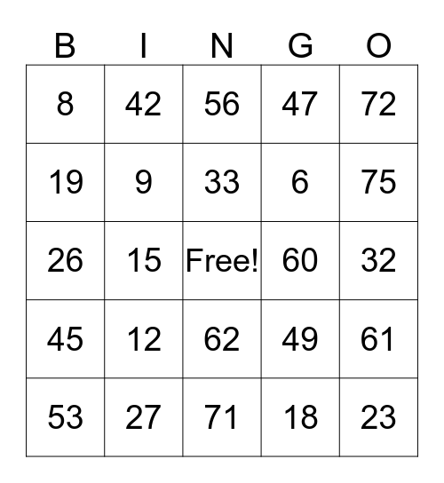 Hawks Baseball Bingo Card