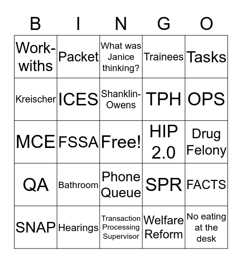 St Joe RCC 2 Bingo Card