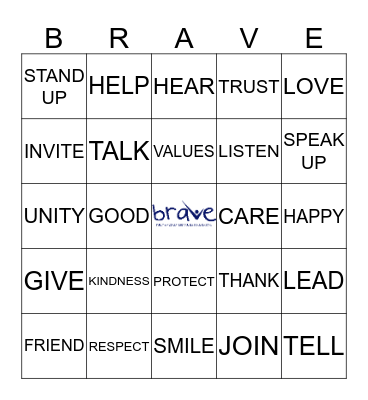 B.R.A.V.E. BINGO Card