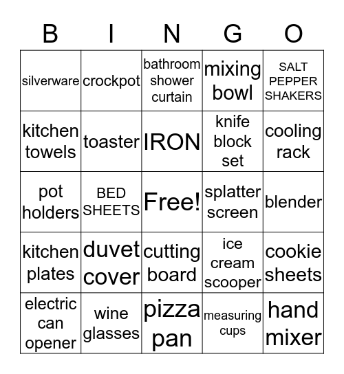 BRIDAL     BINGO Card