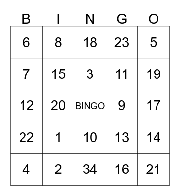 GRAN BINGO SOLIDARIO Bingo Card