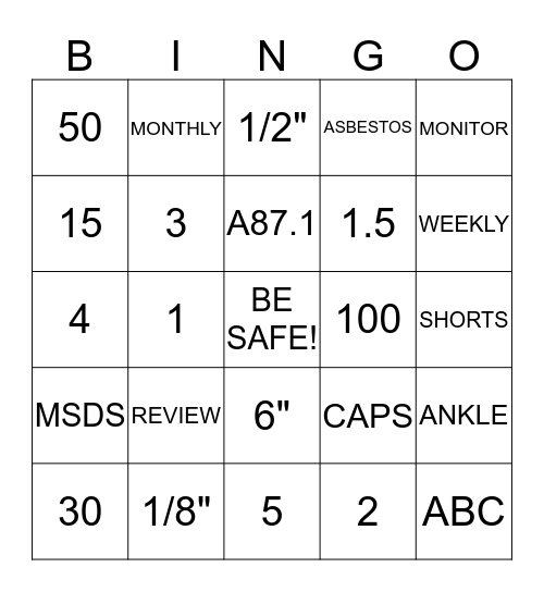 FLEET SERVICES BINGO! Bingo Card