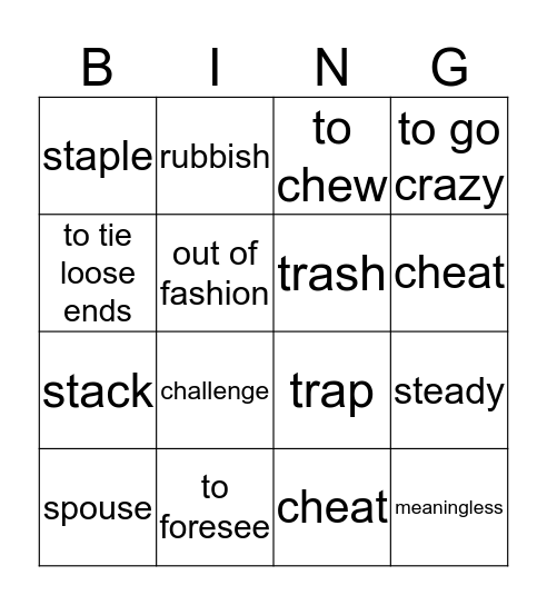 Bingo Card