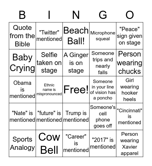 UC GRADUATION Bingo Card