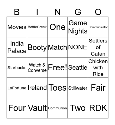 KARINA     &     CASEY Bingo Card